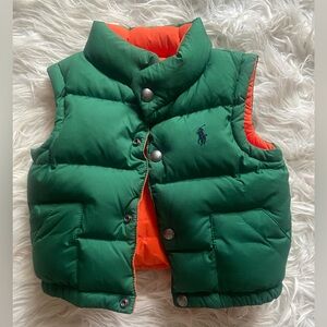 Ralph Lauren Green and Orange Kids Vest